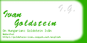ivan goldstein business card