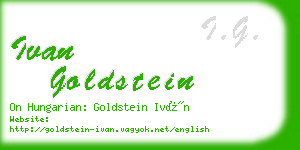 ivan goldstein business card